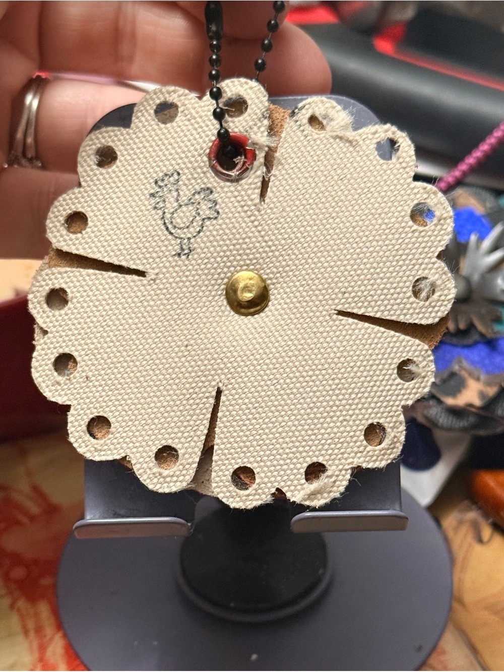 Handmade Floral Bag Charm - Picture 3 of 3